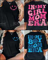Girl / Boy Mom Era on black shirt / sweatshirt