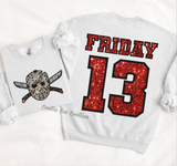 Friday The 13th Faux Sequins shirt / sweatshirt
