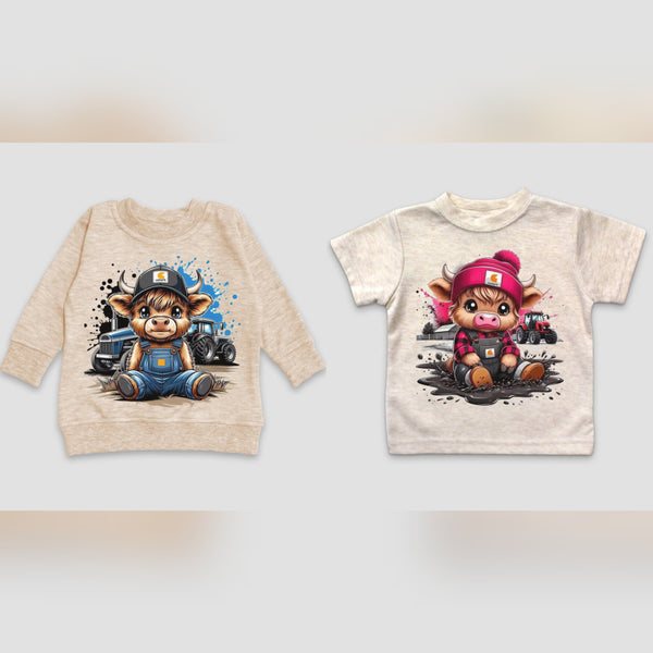 Farmer Highland Cow shirt / sweatshirt