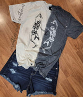 Split Bleached Skeleton shirt / sweatshirt