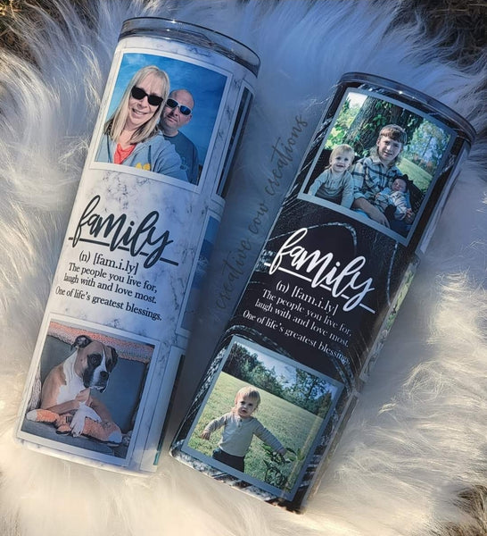 Sublimation Family Photo tumbler, 20oz