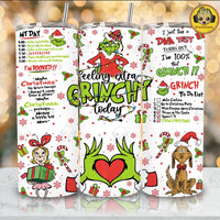 Grinch Christmas tumbler, 20oz Skinny