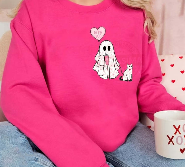 Valentines Day Ghost Cat shirt / sweatshirt