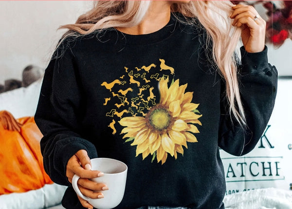 Dachshund Sunflower shirt / sweatshirt