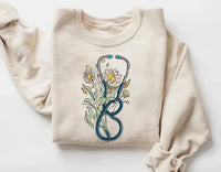 Floral Stethoscope shirt / sweatshirt