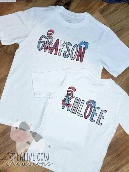 Dr Seuss School Day Personalized shirt / sweatshirt