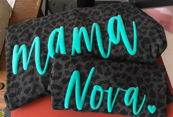 Black Leopard Puff - Mama, Mini, Names, etc
