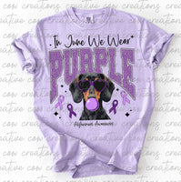 In June We Wear Purple Dachshund shirt / sweatshirt