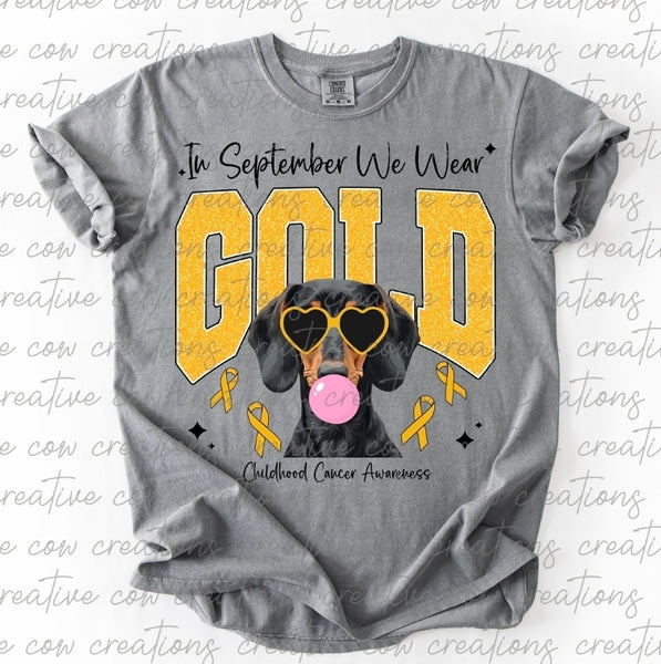 In September We Wear Gold Dachshund shirt / sweatshirt