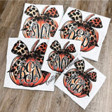 Leopard Bow Pumpkin Monogram shirt / sweatshirt