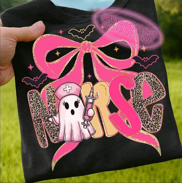 Pink Leopard Nurse shirt / sweatshirt