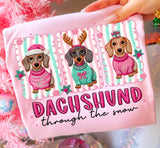 Dachshund Through The Snow Doodle Design shirt / sweatshirt