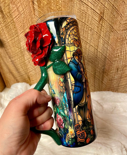 Rose Handle Tumbler