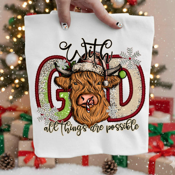 With God Cow shirt / sweatshirt