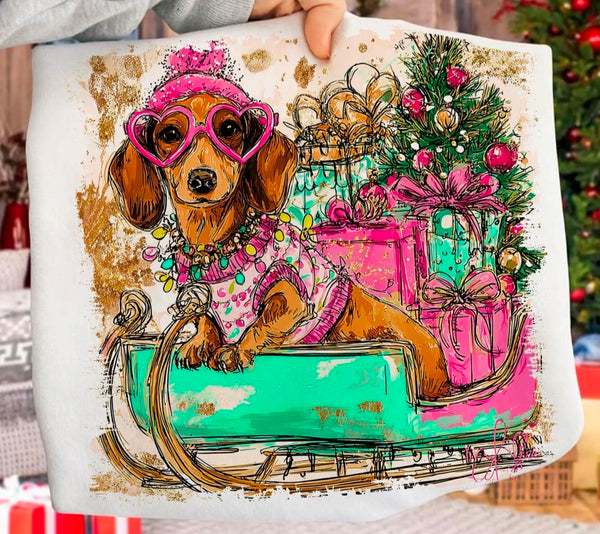 Dachshund in Sleigh shirt / sweatshirt