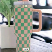 40oz Checkered Tumblers