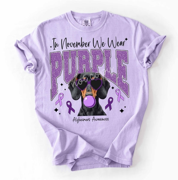 In November We Wear Purple Dachshund shirt / sweatshirt