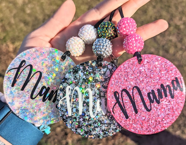 Epoxy Glitter Car Charms