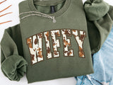 Cow Print Wifey (or any name) shirt / sweatshirt
