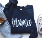 Blue Floral Mama shirt / sweatshirt