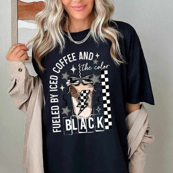 Fueled By Iced Coffee & The Color Black shirt / sweatshirt