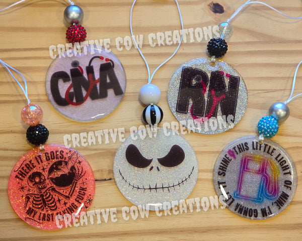 Custom Glitter Car Charm