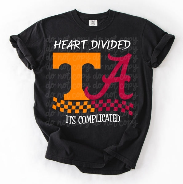 Heart Divided Sports Teams shirt / sweatshirt