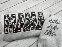 Personalized Mama Cow Print shirt / sweatshirt