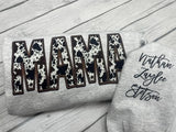 Personalized Mama Cow Print shirt / sweatshirt