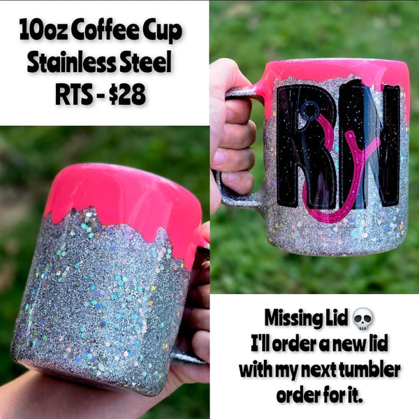 RTS 10oz Coffee Mug Epoxy Tumbler