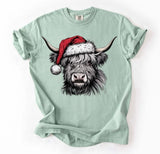 Christmas Cow Santa Hat shirt / sweatshirt