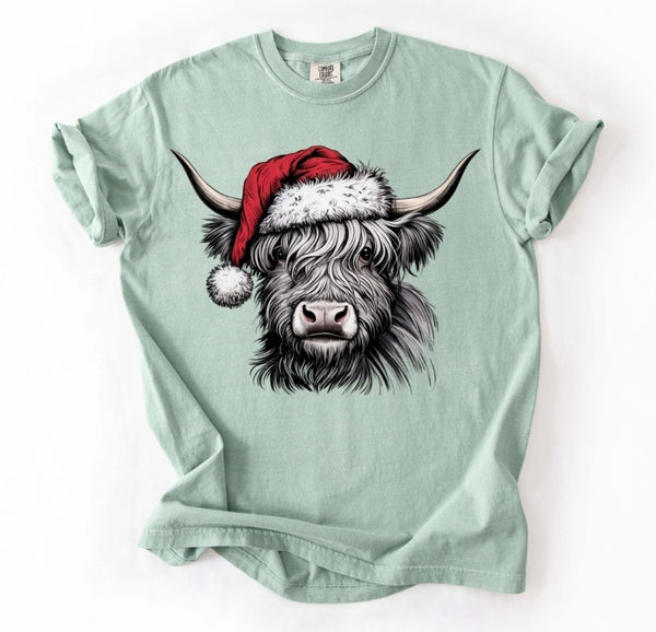Christmas Cow Santa Hat shirt / sweatshirt