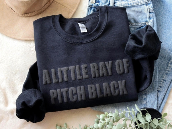 A Little Ray Of Pitch Black Puff shirt / sweatshirt