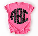 Black Leopard Monogram shirt / sweatshirt