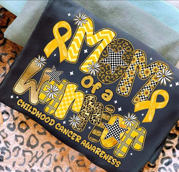 Mom of a Warrior Childhood Cancer Awareness shirt / sweatshirt