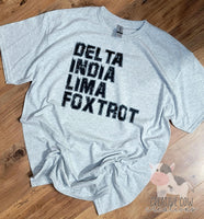 DILF Shirt, Delta India Lima Foxtrot, Nato Alphabet